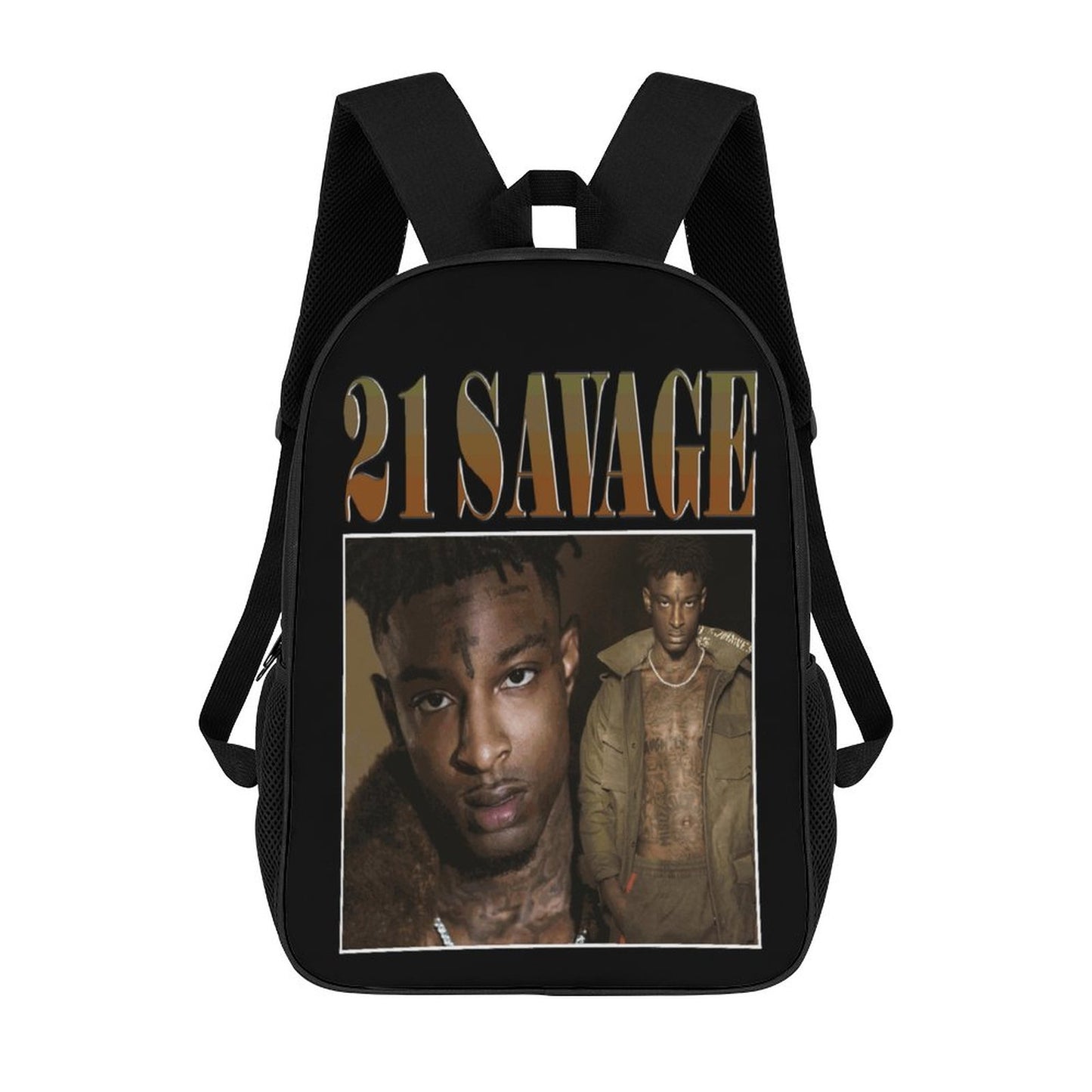 17 inch Black Schoolbag & Shoulder Backpack