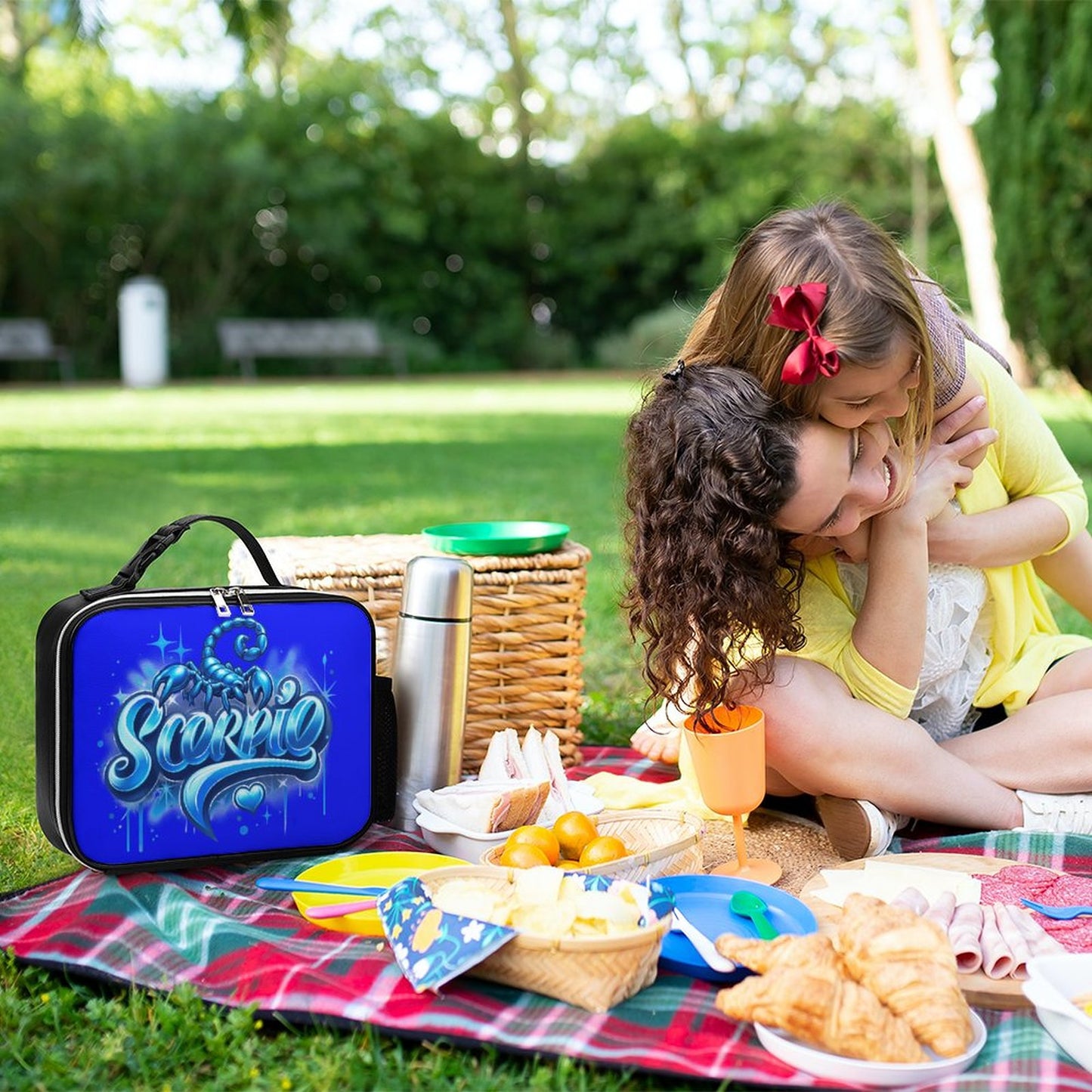 PU Leak-proof Lunch Bag with Detachable Buckled Handle