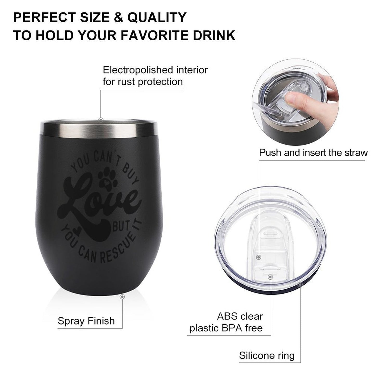 Wine Tumbler with Lid