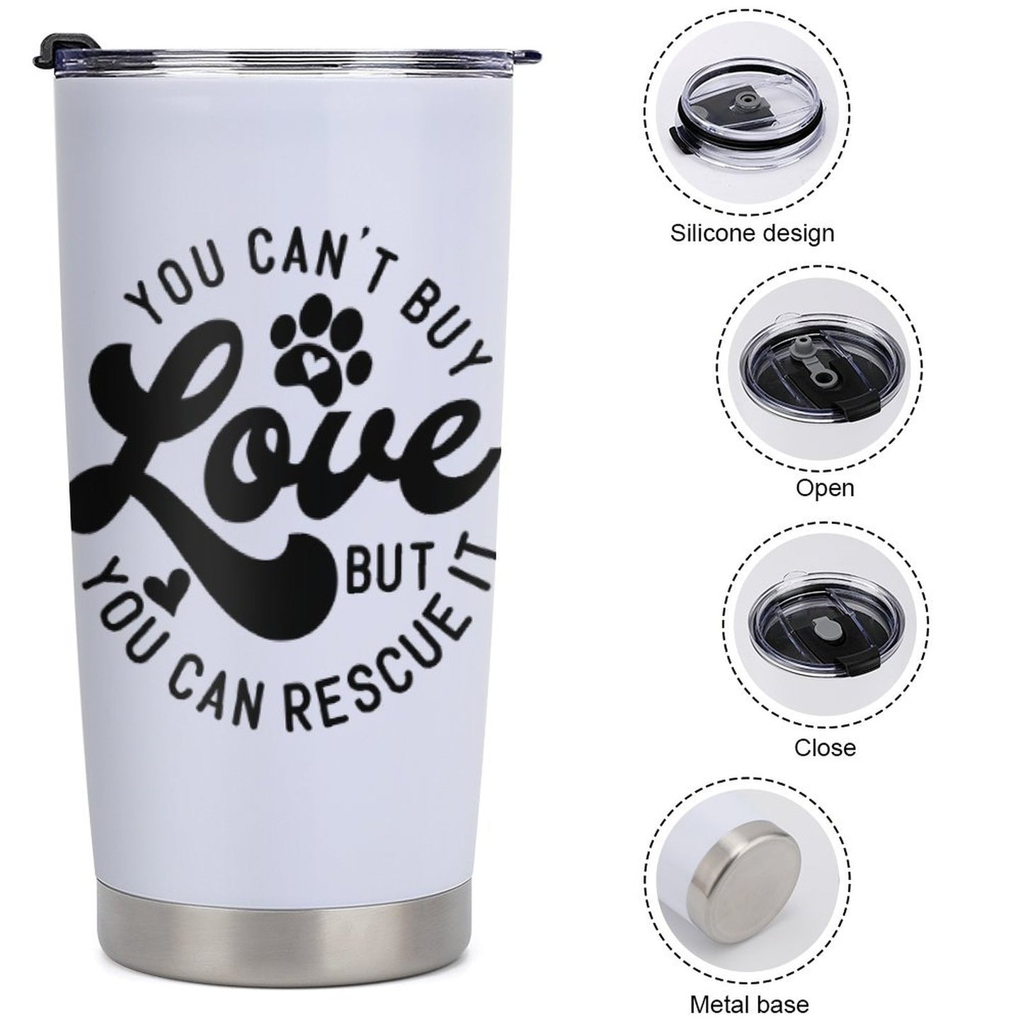 Car Travel Coffee Mug with Lid (All-Over Printing)