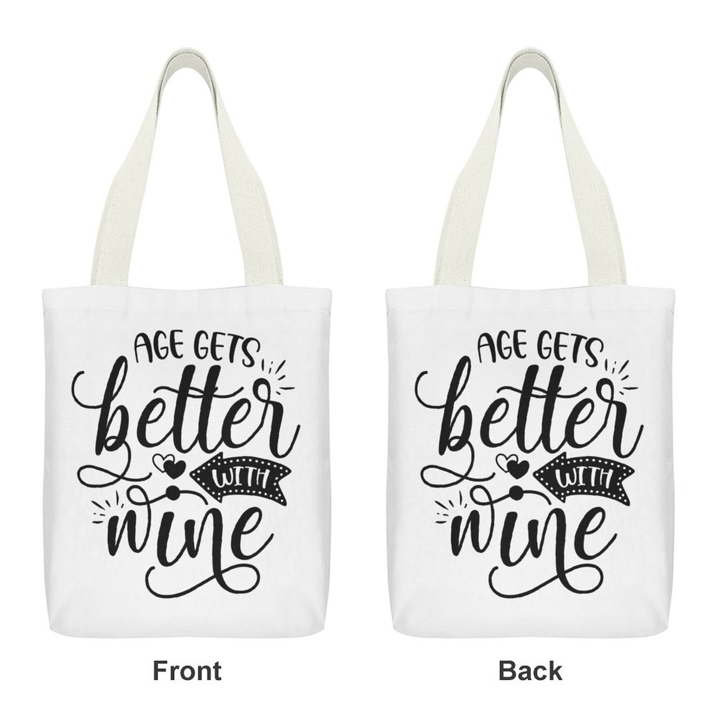 Canvas Material Tote Bags with Interior Pocket (Dual-sided Printing)