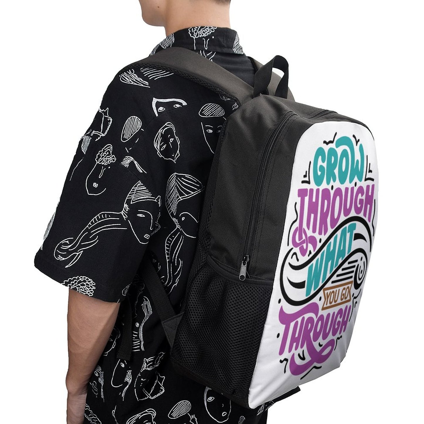 17 inch Black Schoolbag & Shoulder Backpack