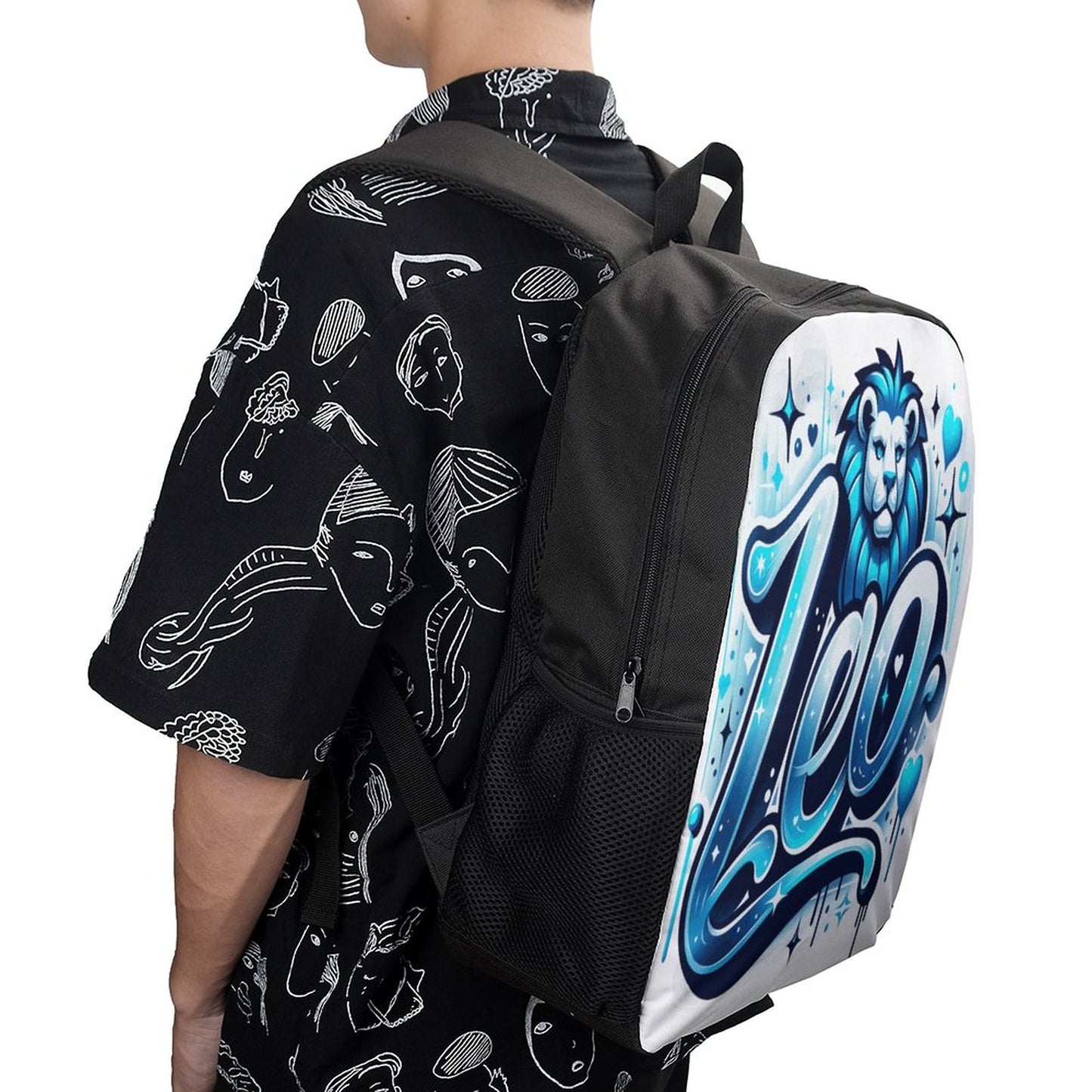 17 inch Black Schoolbag & Shoulder Backpack