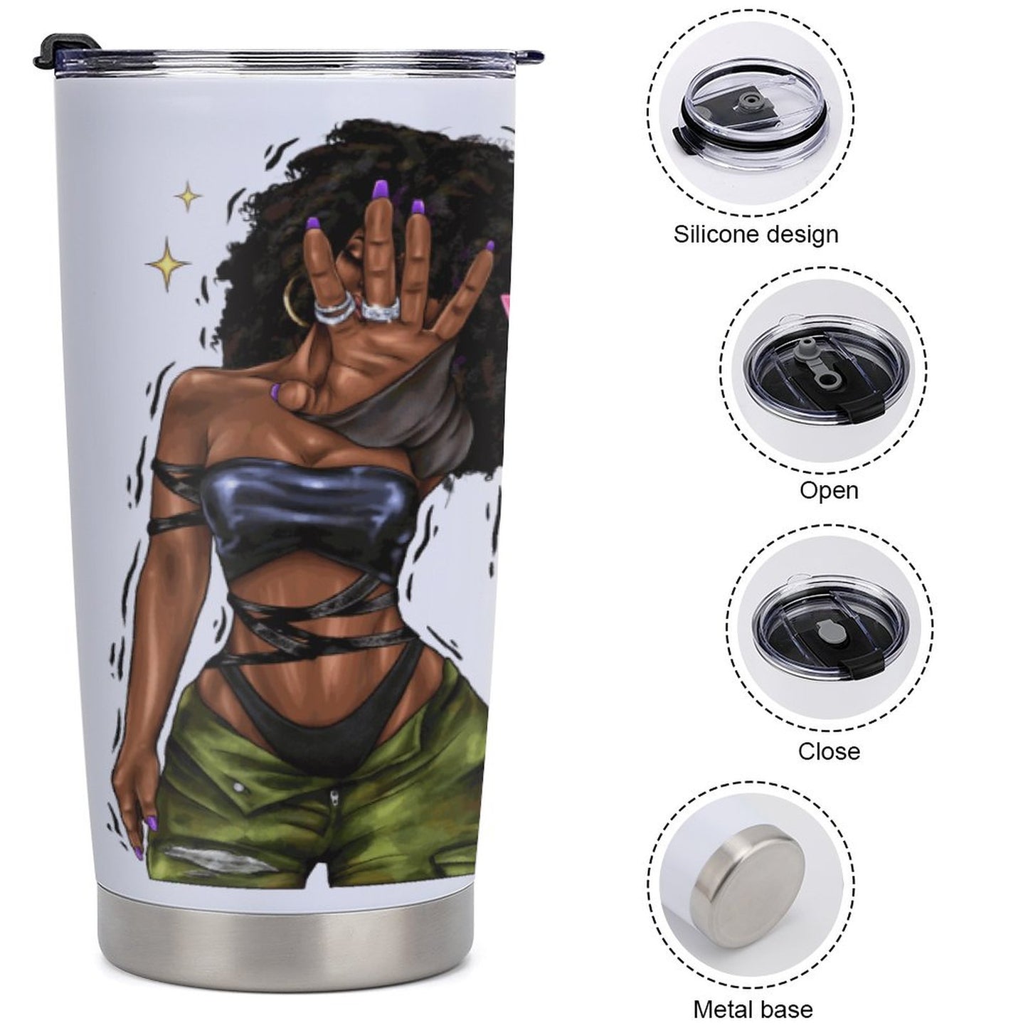 Car Travel Coffee Mug with Lid (All-Over Printing)