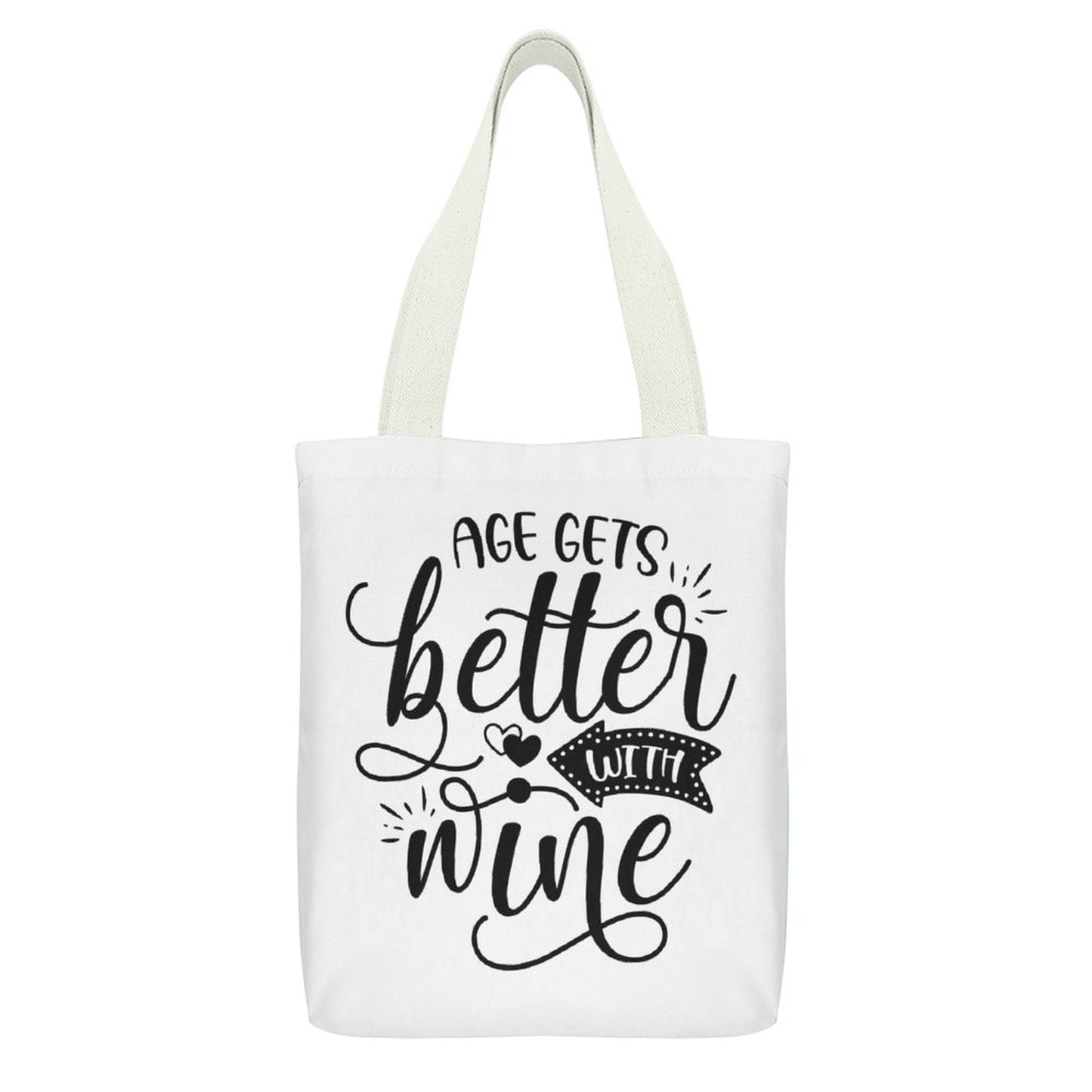 Canvas Material Tote Bags with Interior Pocket (Dual-sided Printing)