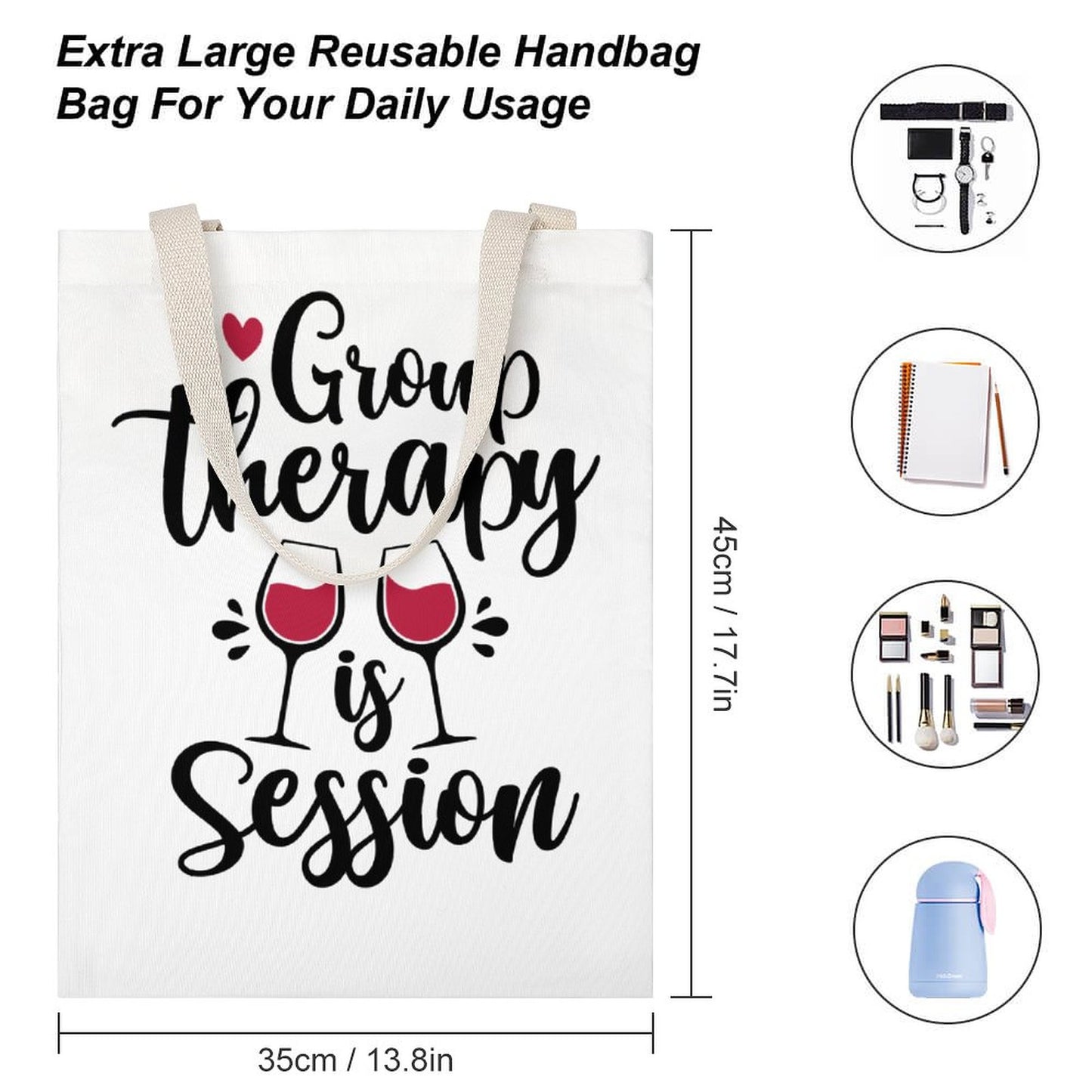 Tote Canvas Bag (Dual-sided Printing)