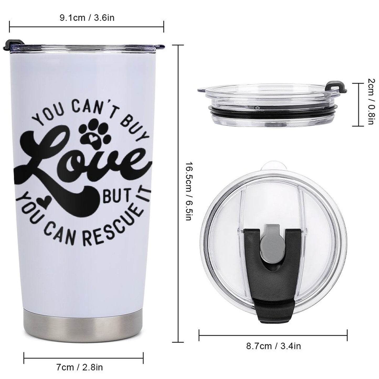 Car Travel Coffee Mug with Lid (All-Over Printing)