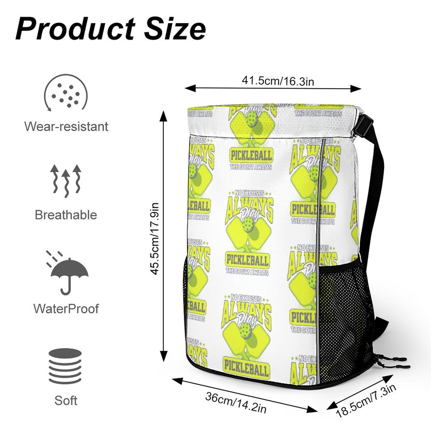 Waffle Cloth Drawstring Bag