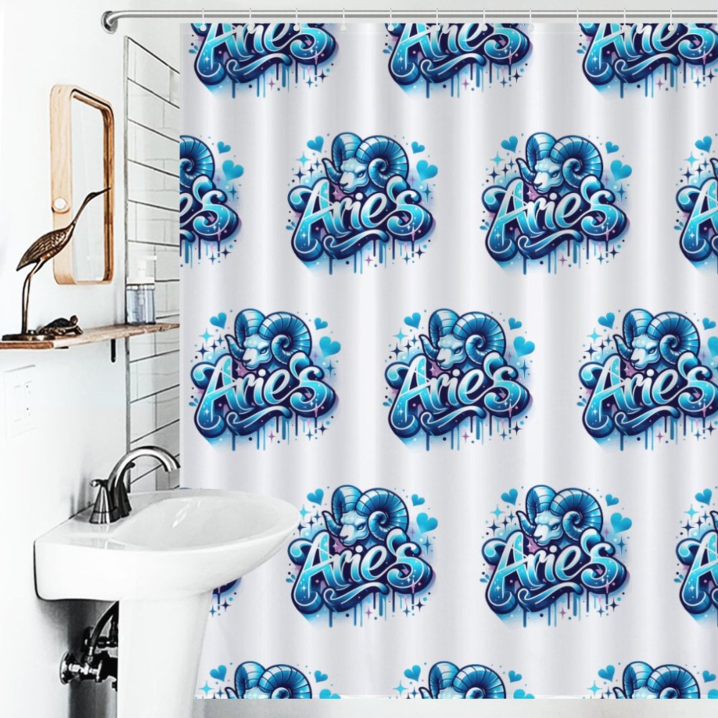 Flower Shower Curtain-66x72Inch (168x183cm)