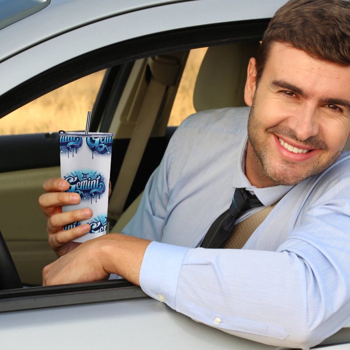 Car Travel Mug Set with Cleaning Kit