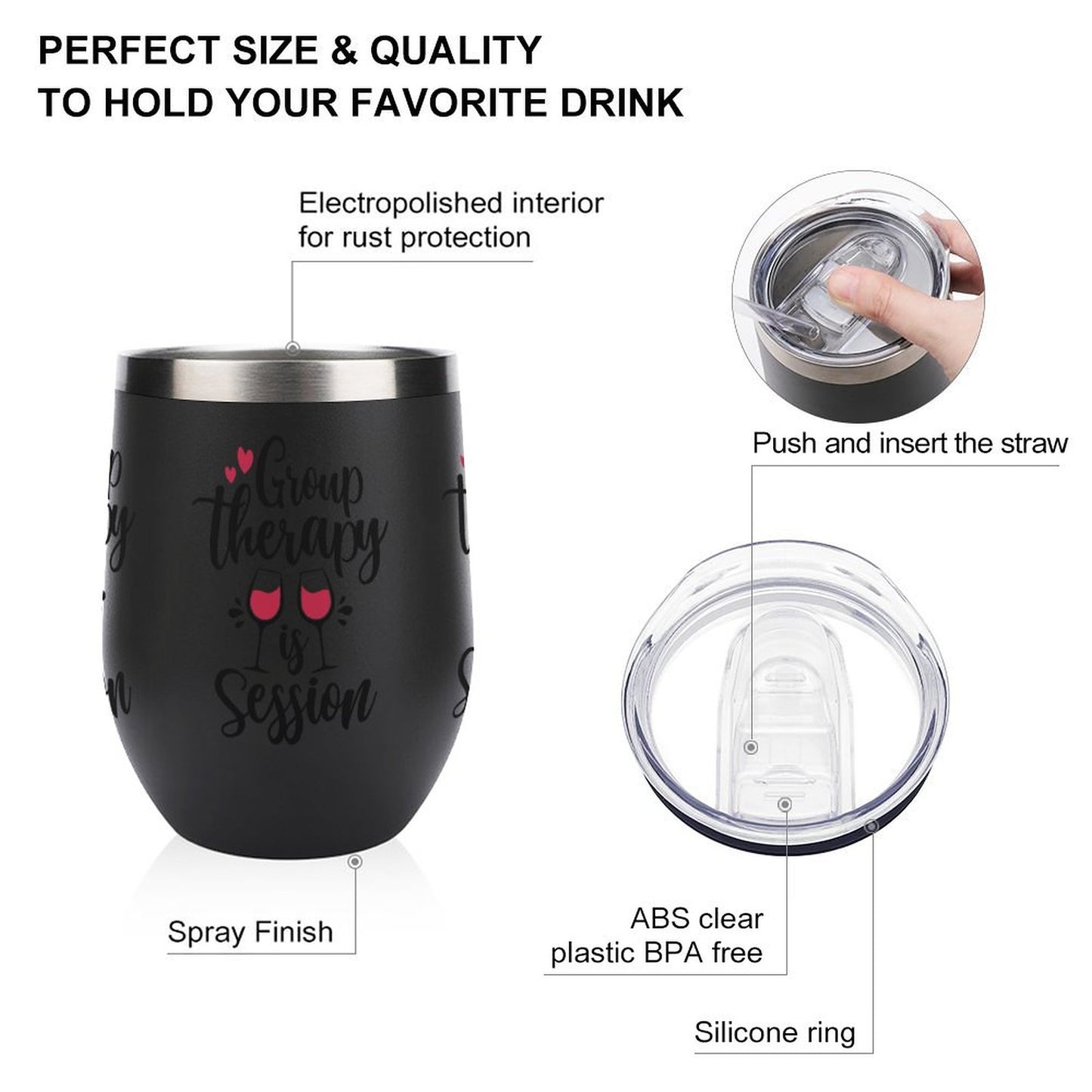 Wine Tumbler with Lid