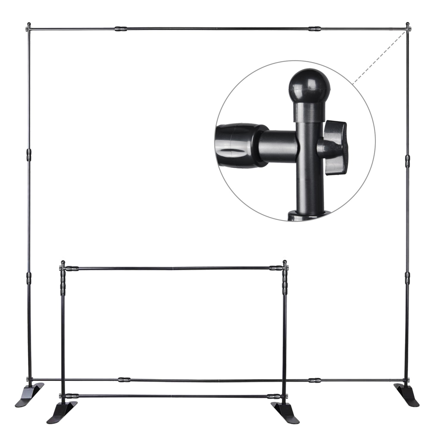 8x8 ft Trade Show Backdrop Stand Black