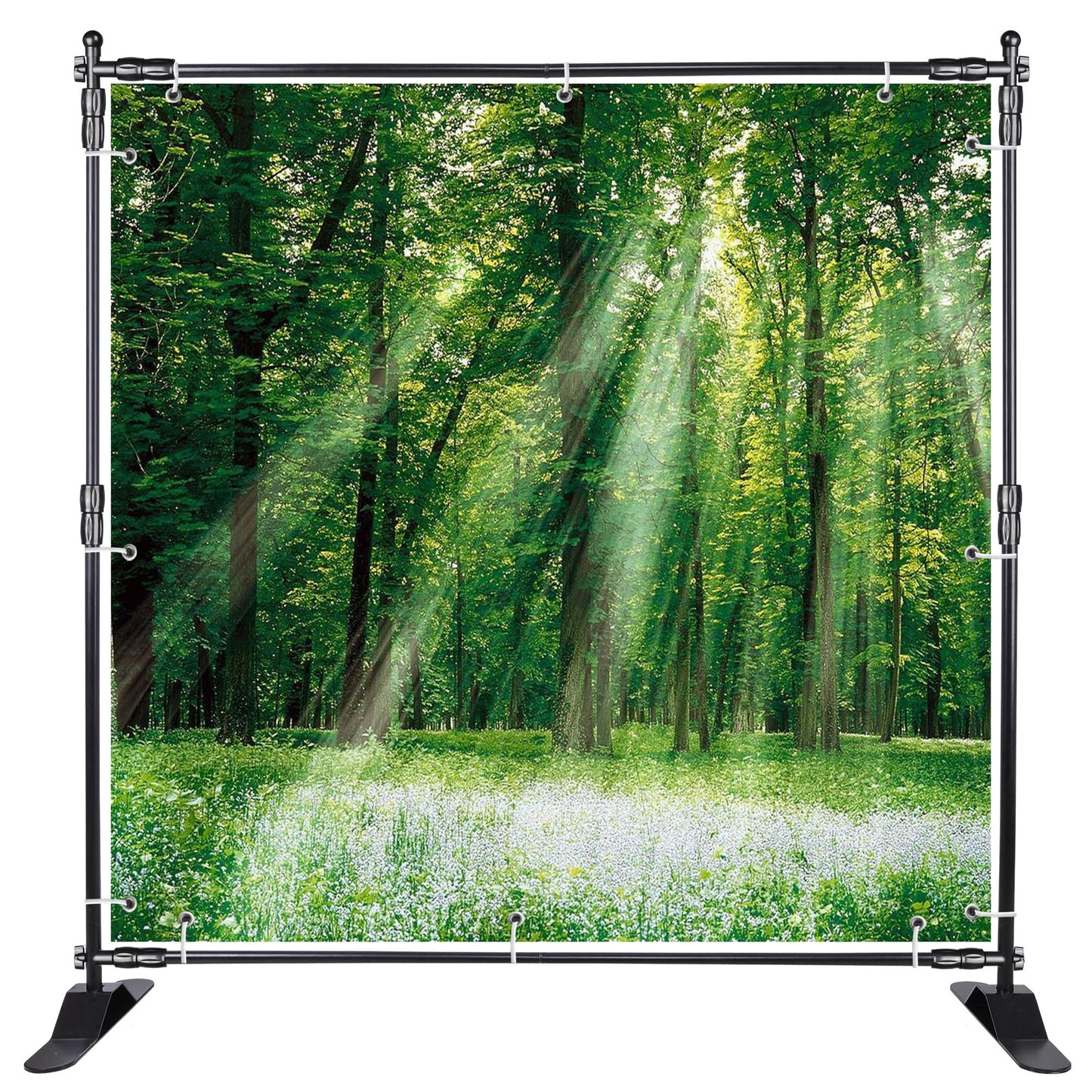 8x8 ft Trade Show Backdrop Stand Black