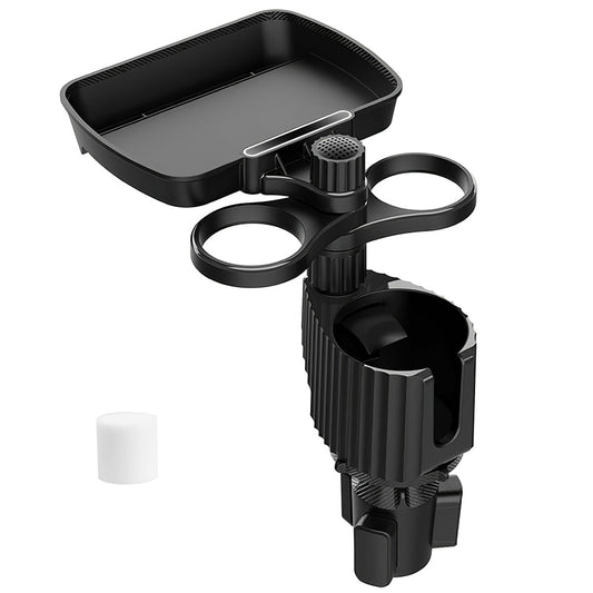 4-in-1 Car Cup Holder Tray Food Table Phone Holder Car Expander Detachable 360 Degree Rotatable Car Desk