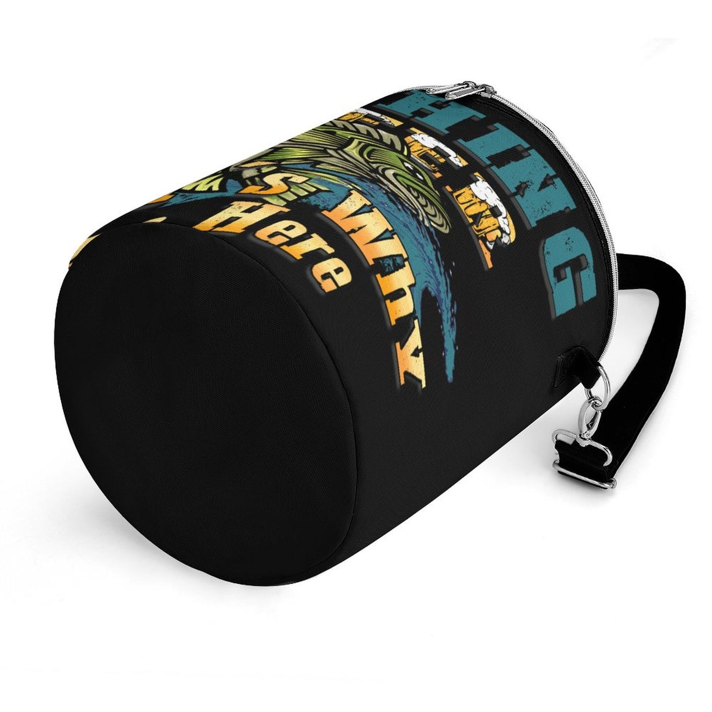 Round Collapsible Insulated Cooler Bag with Shoulder Strap A018 (All-Over Printing)