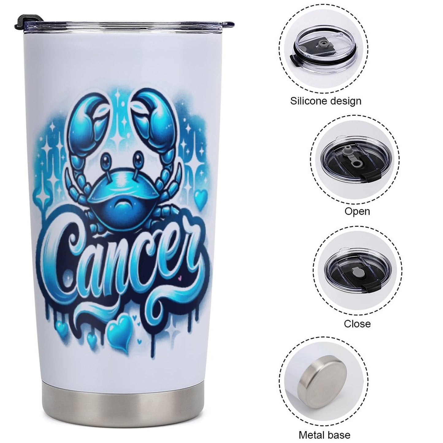 Car Travel Coffee Mug with Lid (All-Over Printing)